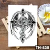 Tattoos Colored Drawing Stickers Feather Wings Cross watercolor Temporary Tattoo Sticker Warrior Rose Holy Waterproof Tattoos Body Art Arm Fake Tatoo Men WomenL23
