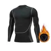 T-shirts pour hommes Sweat costumes hommes automne et hiver en peluche mode loisirs entraînement serré Fitness ensemble à manches longues