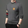 Mens Designer Sweater Autumn and Winter Men's Half High Neck Sweater Men's Slim Fit Knitwear Youth Warm Woolen Top