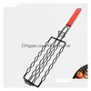 BBQ Tools Accessories BBQ Tools Accessories Corn Barbecue Rack SAU Net Clip Steel Iron Basket Lagdable Folding Portable Grilling M DH7P4