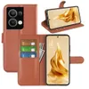 حالات الهاتف لـ Oppo Reno 9 8T A17 A57 A77 A58 A55 Realme 10 C35 C33 Pro Plus 5G 4G Lychee Wallet Case