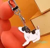 Mode porte-clés argent chien concepteur adapté pour sac pendentif voiture pendentif lettre luxe porte-clés mode bijoux vacances cadeau