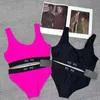 Luxury brand tracksuits yoga suit designer sweatshirt sexy swimsuit bikini tank top velvet split yoga suit womens sports vest briefs two piece set