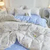 寝具セットINSシンプルなスタイルの羽毛布団カバーセットケース付きフラットシートなしgray gray boys girls kit single twin bed linensvaiduryd