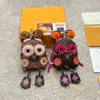 KeyChain Keychain Wallet Designer Bag Mini Wallets Women Chain Shouder Bags fluffy Owl Purses Cute Coin Purse for Child Gifts Men Key Pouch