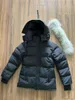 Designer jacka kvinnor ner jackor riktig coyote päls femme puffer utomhus vindbrytare jassen veste ytterkläder huva fourrure manteau down coat hiver parka dououneoune