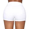 Женские шорты Liooil Cotton Streety High Taista Jean Shorts Женщины Лето повседневное пот с карманной молнией белый черный джинсовый шорты 230428