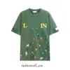 2023 Designer Luxury Lanvin Shirt Classic Hand Painted Graffiti Speckled Short Sleeve T-Shirt för män och kvinnor Trendiga Loose Confermate 60