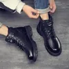 Boots Men's Casual High-top Shoes Fashion Motorcycle Ankle Boots Waterproof anti-slip Boots Men Leather Shoes Men Large size Sneakers 231128