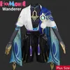 Anime Kostuums Wanderer Cosplay Impact Balladeer Kunikuzushi Outfits Pruik Hoed Halloween Wanderer Scaramouche Cosplay Kostuum zln231128