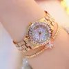 Нарученные часы BS Bee Sirew Women Watch Luxury Crystal Fashion Fashion Ladies Diamond Gold Gifts для Saati