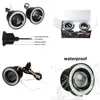 Odznaki samochodowe 1PC 3.5 Anioł Eye LED Mgła Światło SUV White Driving Head Lampa 12V Drop Automobiles Motorcycles Akcesoria Zewnętrzne DHB8E