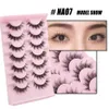 3 PCFalse Eyelashes SEXYSHEEP Pestañas naturales Cross Manga Lashes 3D Mink Lashes Pestañas postizas Soft Wispy Volume Pestañas postizas al por mayor Maquillaje Z0428