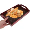 Bowls Wooden Pallet Party Fruit Holder Tray Tea Serving Alloy Household Multi-functional Storage Plate