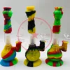 Coloré Guêpe Nid Silicone Fumer Bong Tuyaux Kit Portable Innovant Narguilé Voyage Bubbler Tabac Filtre Entonnoir Cuillère Bol Huile Rigs Waterpipe Titulaire DHL