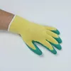 Protection de sécurité des gants de travail en latex de fil de coton