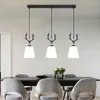 Kronleuchter Nordic Restaurant Lights Drei einfache moderne Esszimmertische Crystal Hanging Staghorn Bedroom Light