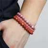 Strand 8mm Mat Pierre Naturelle Stretch Bracelets Pour Femmes Hommes Rose Quartzs Rhodonite Agate À La Main Guérison Méditation Bracelet Bijoux