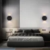 Lampada da parete Luci a LED rotonde impermeabili per soggiorno Camera da letto Lampade creative per esterni per interni Balcone Cortile Nero Bianco