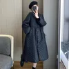 Parka Vintage Katoenen Jassen Voor Vrouwen 2022 Koreaanse Losse Warme Lingge Parka Bovenkleding Streetwear Singlebreasted Effen Dame Lange Jas