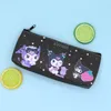 Mode mignon rose violet Kuromi mélodie sac à crayons grande capacité cannelle sac à fermeture éclair accessoires 4 styles 21*10.5*3 cm