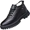 Bottes Hiver en cuir véritable hommes bottes de fourrure hommes d'affaires coton bottes décontracté chaud bottes de neige antidérapant hommes bottes décontractées Bota Masculina 231128