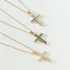 Pendant Necklaces Luxury Women Cross Necklace Aesthetic Christian Casual Collar Choker Religious Clavicle Classic Fashion Jewelry