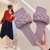 Gai Solid Color Women's Slippers Design Design Charm مفتوحًا