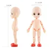 Poupées 13 jouets articulés mobiles Mini 16 cm BJD bébé fille garçon 112 corps nu nu mode pour cadeau 230427