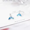 Goujon 925 aiguille en argent conception Unique baleine queue de sirène boucles d'oreilles Anti allergie boucles d'oreilles bijoux fins YQ231128