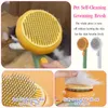 Grooming Kat Kam Pompoen Zelfreinigende Gelikter Kam voor Hond Kat Puppy Grooming Brush Tool Verwijdert Losse Ondervacht Verward Haar