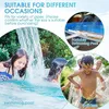 Garden Decorations Pool Fountain Dual Sprinkler LED Lights Waterfall Fountains Outdoor Swimming Spa Pond Cooling Decor 231127