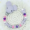 CLIPS CLIPS PACIFATOR# Nome personalizzato a mano gratuito Nome per bambini Catene per perle di silicone per perle teether Toys Dummy Holdy Holdy Chain Gift 230427