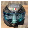 Fahrradhelme Fl Face Open Motorradhelm Agv Pista GP Rr Reiten alle Jahreszeiten Carbon Fiber Racecourse Rossi Limited Edition Rele Dhx7P