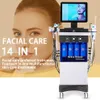 미용 장비 Maquina hidrofacial 14 en 1 Hydra Hydro Hydrodermabrasion Peel Facial Beauty Machine 14in1 얼굴 관리 수중 면화 기계