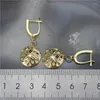 Boucles d'oreilles pendantes 10 paires/lot mode Cz boucle d'oreille forme ronde cubique Zircon composant conception amour thème en gros