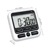 Kökstimers digital skärmtimer Stor Display Square Cooking Count Up Countdown Larm påminn Sleep Topwatch Clock 231128