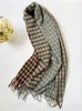 Scarves 2023 Women Pashmina Scarf Autumn Winter Vintage Houndstooth Scarve Mujer Femme Foulard Bufanda Wrap Shawls Unisex Men Pareo