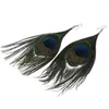 Dangle Earrings LFPU Vintage Peacock Ostrich Feather Long Drop For Women Jewelry