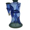 SAMLGlass GIL Klein Bong Narghilè Diffusione Dab Rig Vetro Riciclatore Fumatori Pipa ad acqua Dimensioni giunto 14,4 mm PG3060(FC-GIL Klein)