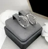 Mode INS Style Hoop Huggie Boucles D'oreilles Stud Classique Designer Cercle Avec Diamant Boucles D'oreilles Or Argent Plaqué Pour Les Femmes Bijoux De Fête