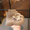 Laarzen Meisjes Antislip Zachte Peuter Schoenen Kinderen Katoenen Baby Winter Dikke Warme Prinses Sokken 231127