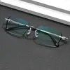 Sonnenbrille Vazrobe Titan Randlos Brillengestell Männliche Tönung MR-8 Linse Kurzsichtige Brille Männer Trimmen Anti Blaues Licht 0 -150 -200 -250 -300