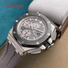 Ap Swiss Luxury Watch Royal Oak Offshore Series 26470IO Olifantgrijs Titaniumlegering Achterkant Transparant Heren Timing Mode Vrije tijd Zakelijk Sport Machinery Wath SY