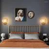 Lámparas de pared Linterna Apliques Lámpara de vidrio Lustre Led Cama inteligente Lavadero turco Decoración Velas Luz Exterior