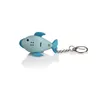 100Pcs Led Cute Dolphin Keychain Light With Sound Animal Doll Keyrings Children Party Gift Toy BackPack Pendants Lamp