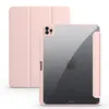 Acrylic Stand Case with Pen Slot for iPad 10 9 8 7 Air 1 2 4 5 Mini 6 10.9 11 10.2 11 12.9inch Trifold Cover