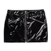 Meisjes glanzende PVC schede jurk lakleer sexy hippe rok