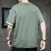 T-shirt da uomo T-shirt a maniche corte Estate Uomo Causale Abbigliamento in cotone allentato Moda Camicia bianca Streetwear Tshirt con stampa oversize