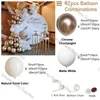 Andra evenemangsfestleveranser 87 st ballonger Garland Beige Naken födelsedag Champagne Balloon Arch Kit White Baby Shower Kön Reveal Wedding Party Decorations 231127